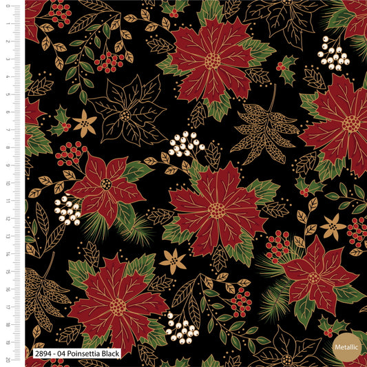Classic Poinsettia Black