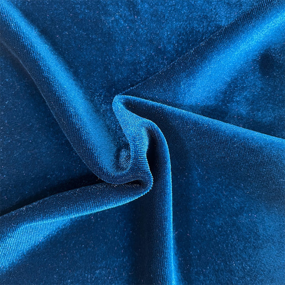 Polyester Stretch Velvet  - Teal