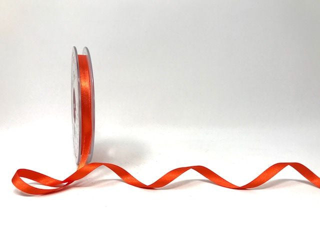Bertie's Bows: Double Faced Satin Ribbon - 3mm Flame