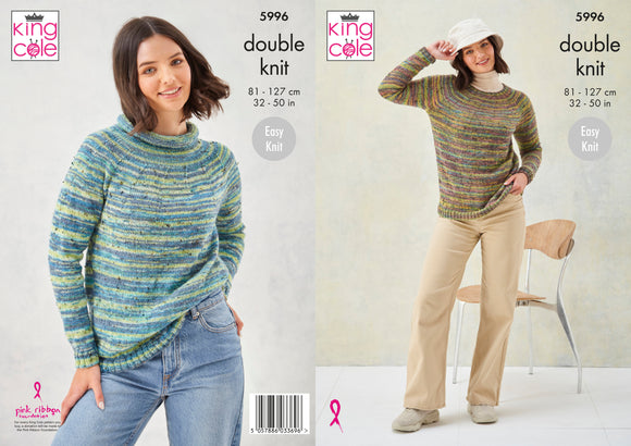 King Cole Knitting Pattern DK - 5996