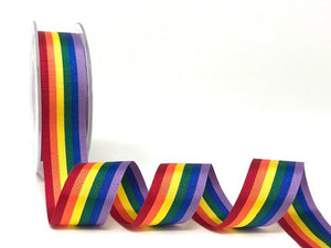Berisfords Rainbow Stripe Ribbon - 25mm