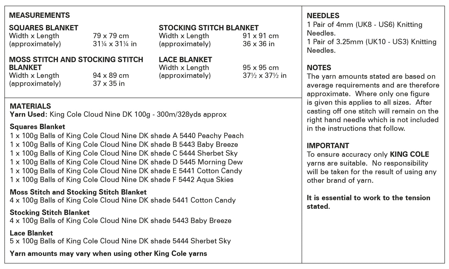 King Cole Knitting Pattern 6062