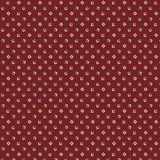 Makower Fabrics - Autumn Woods Geo Orange