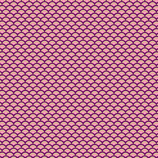 Makower Fabrics - Jaipur - Scallop Lilac