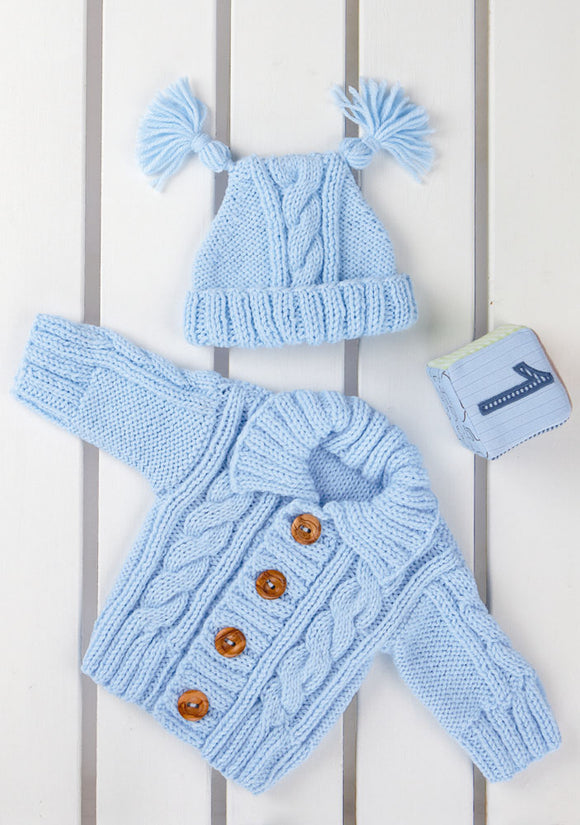 Stylecraft Baby Aran Knitting Pattern 8361
