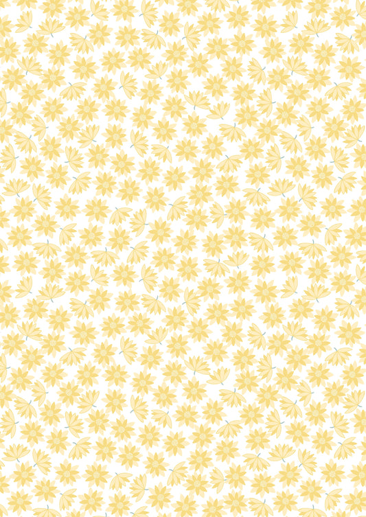 Lewis & Irene - Yellow Lillies on Cream