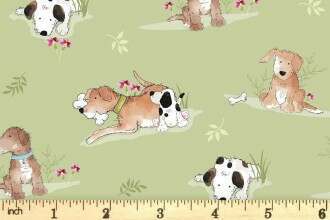 The Craft Cotton Co. - 100% Craft Cotton A Dogs Life - Garden Time