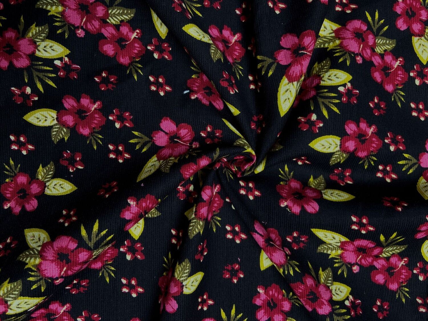 Cotton Needlecord - Floral