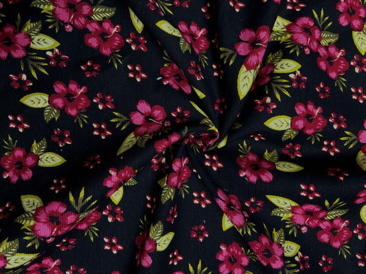 Cotton Needlecord - Floral