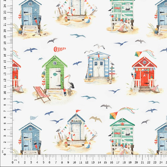 Beach Huts on Cream