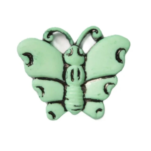 BUTTONS- BUTTERFLY (ETCHED) MINT 24L
