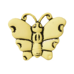 BUTTONS- BUTTERFLY (ETCHED) YELLOW 24L