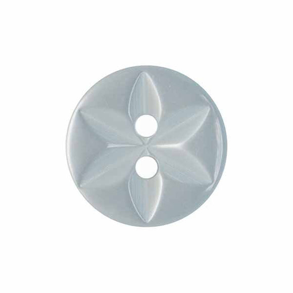 Pale Blue Star Buttons -14mm