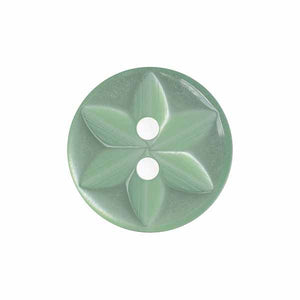 Mint Star Buttons -14mm