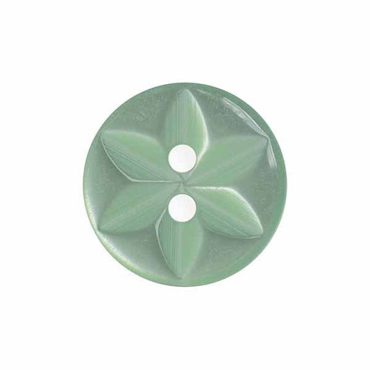 Mint Star Buttons -16mm
