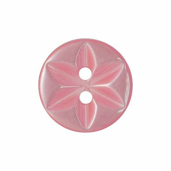 Pale Pink Star Buttons -16mm