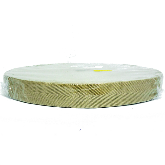 Cotton Herringbone Tape 25mm - Cream