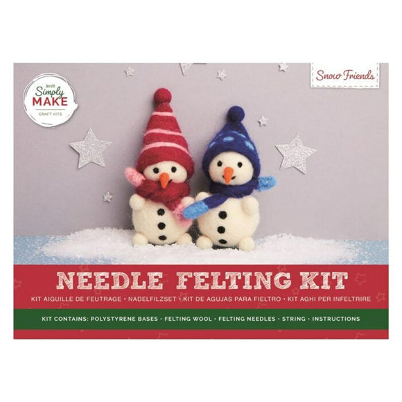 Simply Make Needle Felting Kit - Snowmen