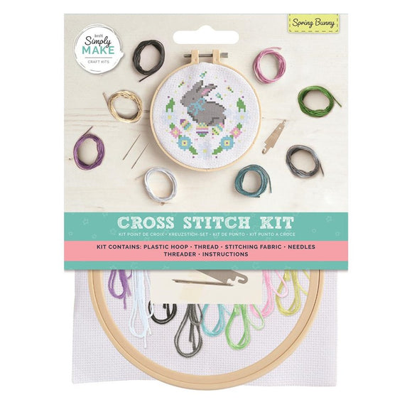 Docrafts Simply Make Spring Bunny Cross Stitch Kit