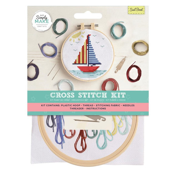 Docrafts Simply Make Sail Boat Cross Stitch Kit