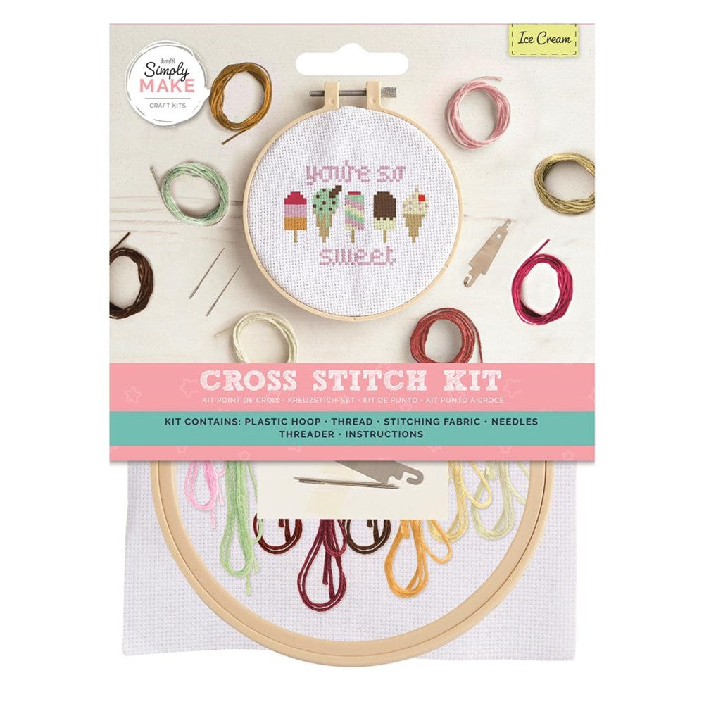 Docrafts Simply Make Ice Cream Cross Stitch Kit