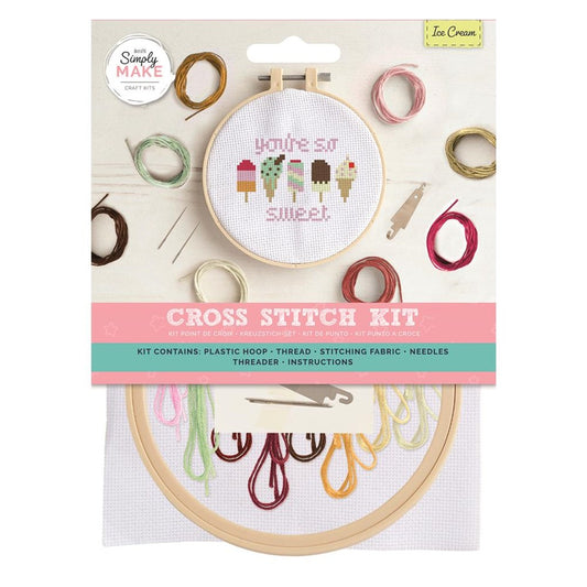 Docrafts Simply Make Ice Cream Cross Stitch Kit