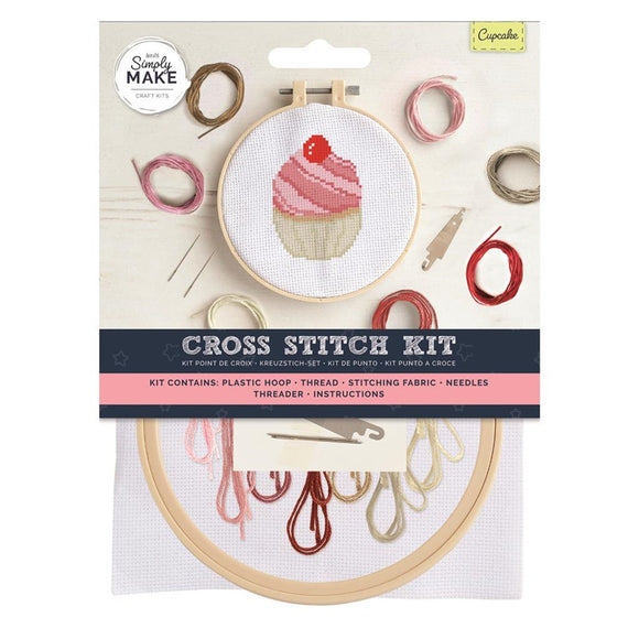 Docrafts Simply Make Cupcake Cross Stitch Kit