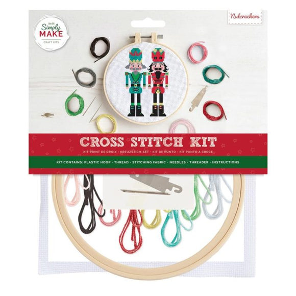Docrafts Simply Make Christmas Nutcrackers Cross Stitch Kit