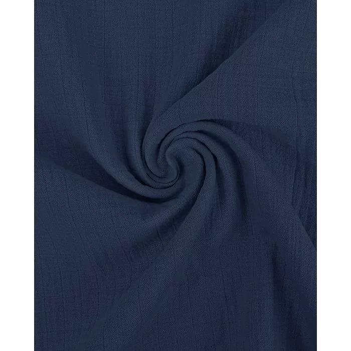Double Gauze Little Check - Dark Navy