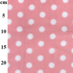 Printed Polar Fleece - Polka Dots - Pink