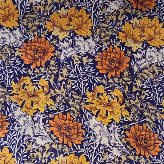 100% Cotton Lawn Print Navy