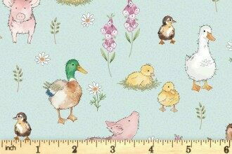 The Craft Cotton Co. - 100% Craft Cotton Farmyard - Friends