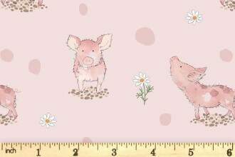 The Craft Cotton Co. - 100% Craft Cotton Farmyard - Poppy Pig