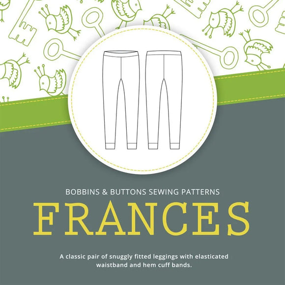 Bobbins & Buttons Sewing Patterns – Frances Leggings – Kids – Paper Version.