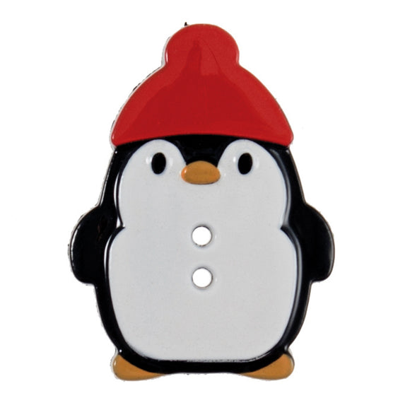 Buttons: Christmas: Penguin