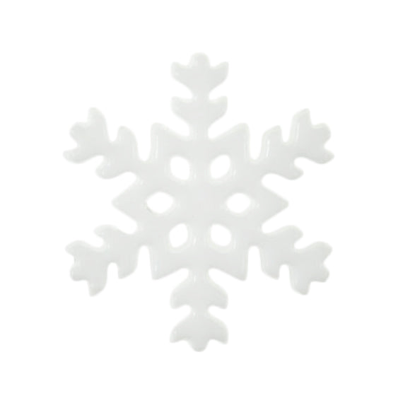 Buttons: Christmas: Snowflake: 18mm: White