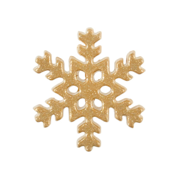 Buttons: Christmas: Snowflake: 18mm: Gold