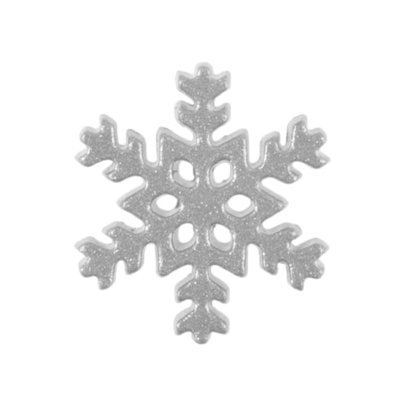 Buttons: Christmas: Snowflake: 18mm: Silver