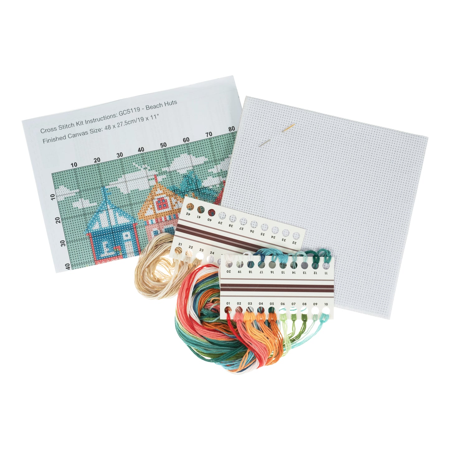 Cross Stitch Kit - Beach Huts