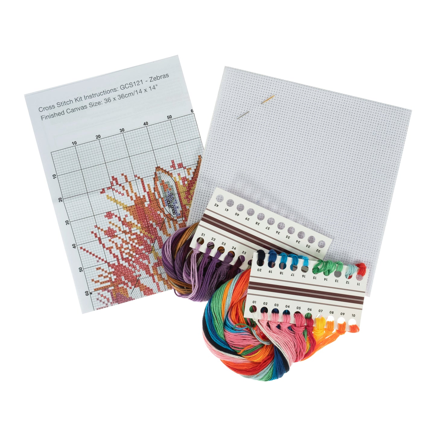 Cross Stitch Kit - Zebras