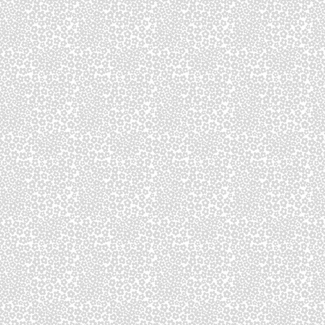 Grey Flowers on White