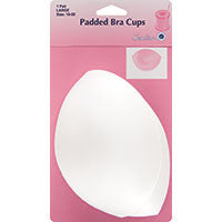 Hemline Padded Bra Cups: White, Small