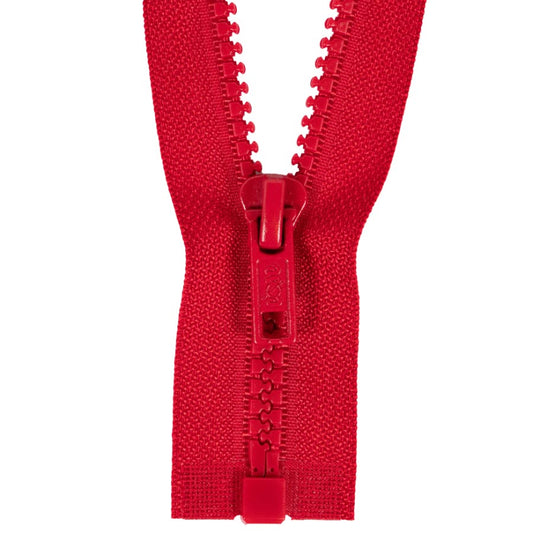 Chunky Delrin Zip - 56cm/22" Red