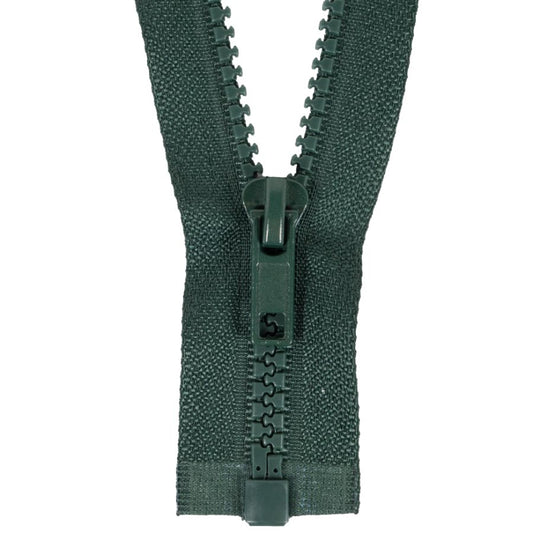 Chunky Delrin Zip - 61cm/24" Bottle Green