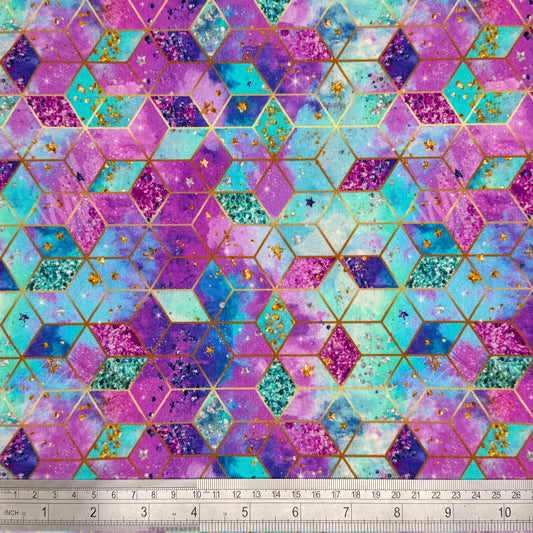 Chatham Glyn Crafty Jersey Digital Print - Geo Glamour