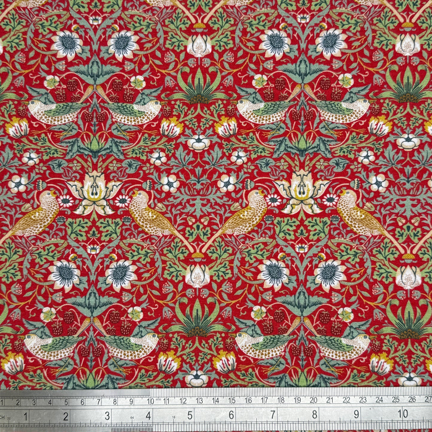 Chatham Glyn Crafty Jersey Digital Print - Strawberry Thief Crimson
