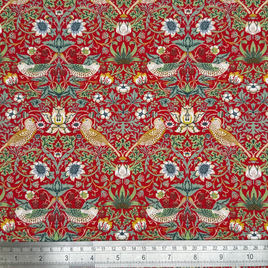 Chatham Glyn Crafty Jersey Digital Print - Strawberry Thief Crimson