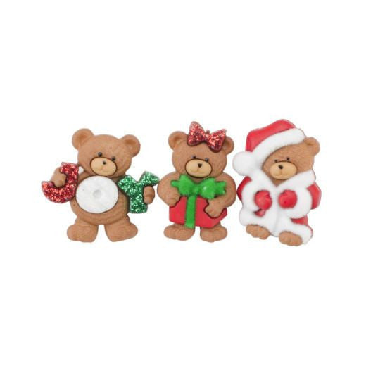 A Very Beary Christmas Novelty Christmas Buttons by Dress It Up