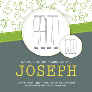 Bobbins & Buttons Sewing Patterns – Joseph Joggers – Kids – Paper Version.