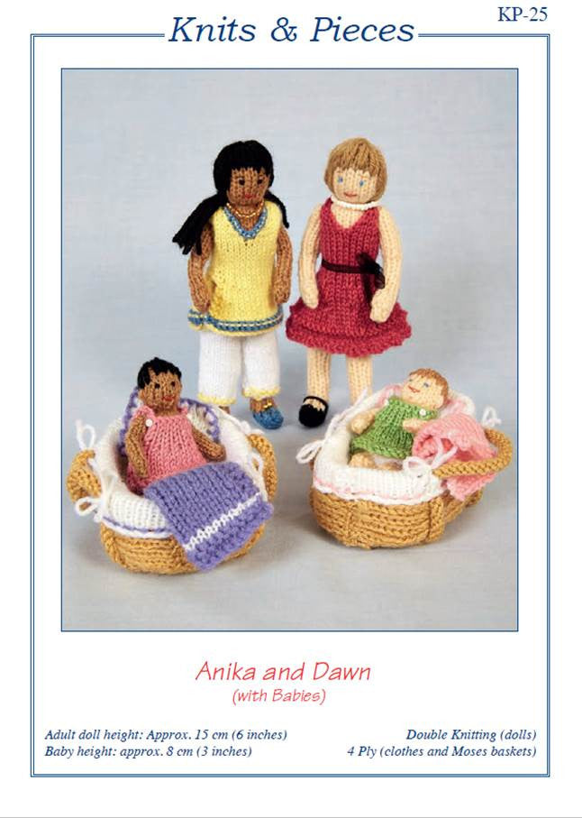 Anika & Dawn Mums and Babies with Moses Baskets Knits & Pieces Knitting Pattern